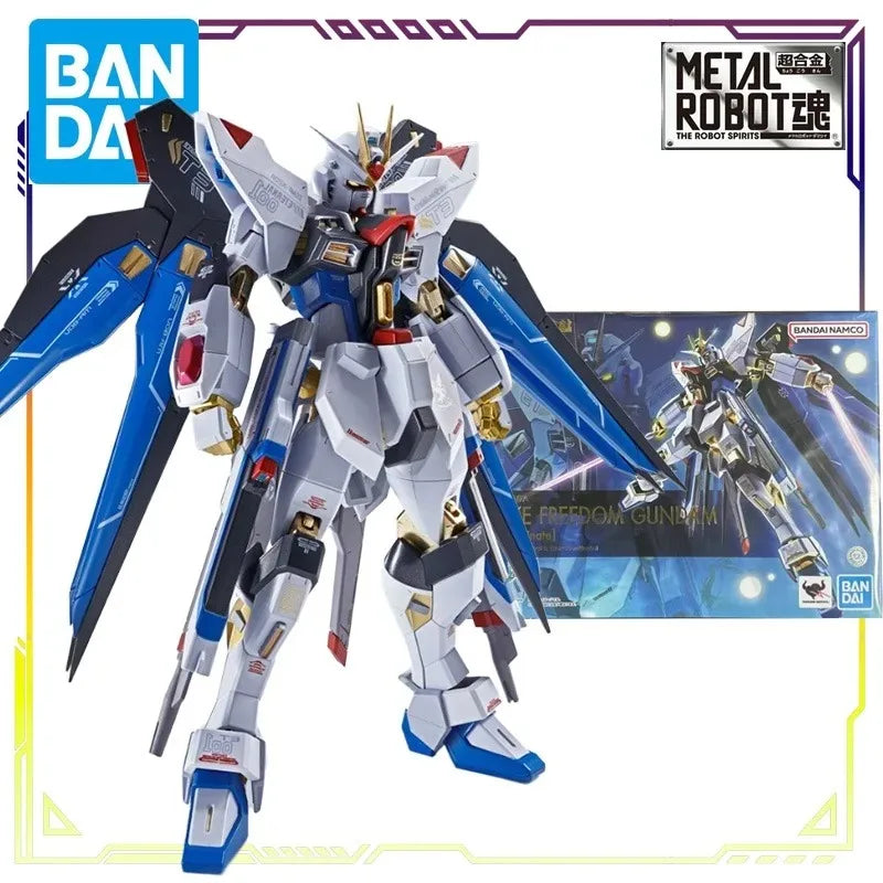 BANDAI Original Metal Robot Spirits Raid Freedom Gundam [Re:CoorDinate] Collectible Movable Action Figure Model Toys Gifts