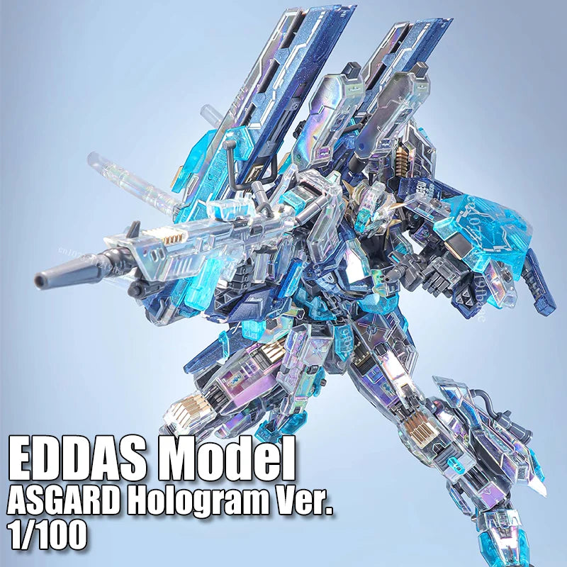 In Stock EDDAS Model Asgard MG 1/100 Hologram Ver. Assembly Model Kit Toy Special Clear Color Action Figure Model Kits Gifts