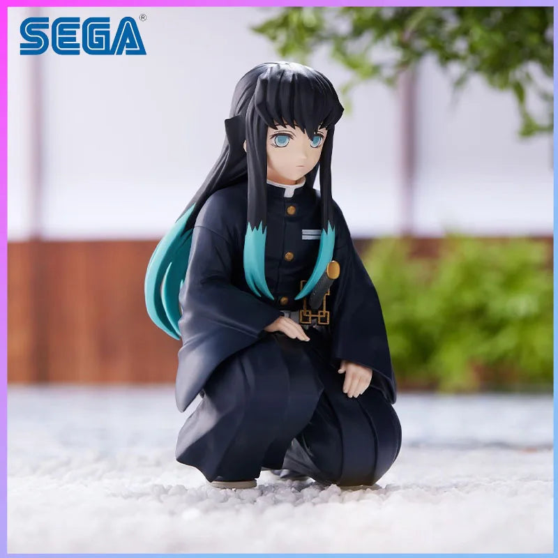 SEGA In Stock Chibi Sitting Series Demon Slayer Muichiro Tokito Hashira Meeting in stock Model kit original Gifts Toys Model