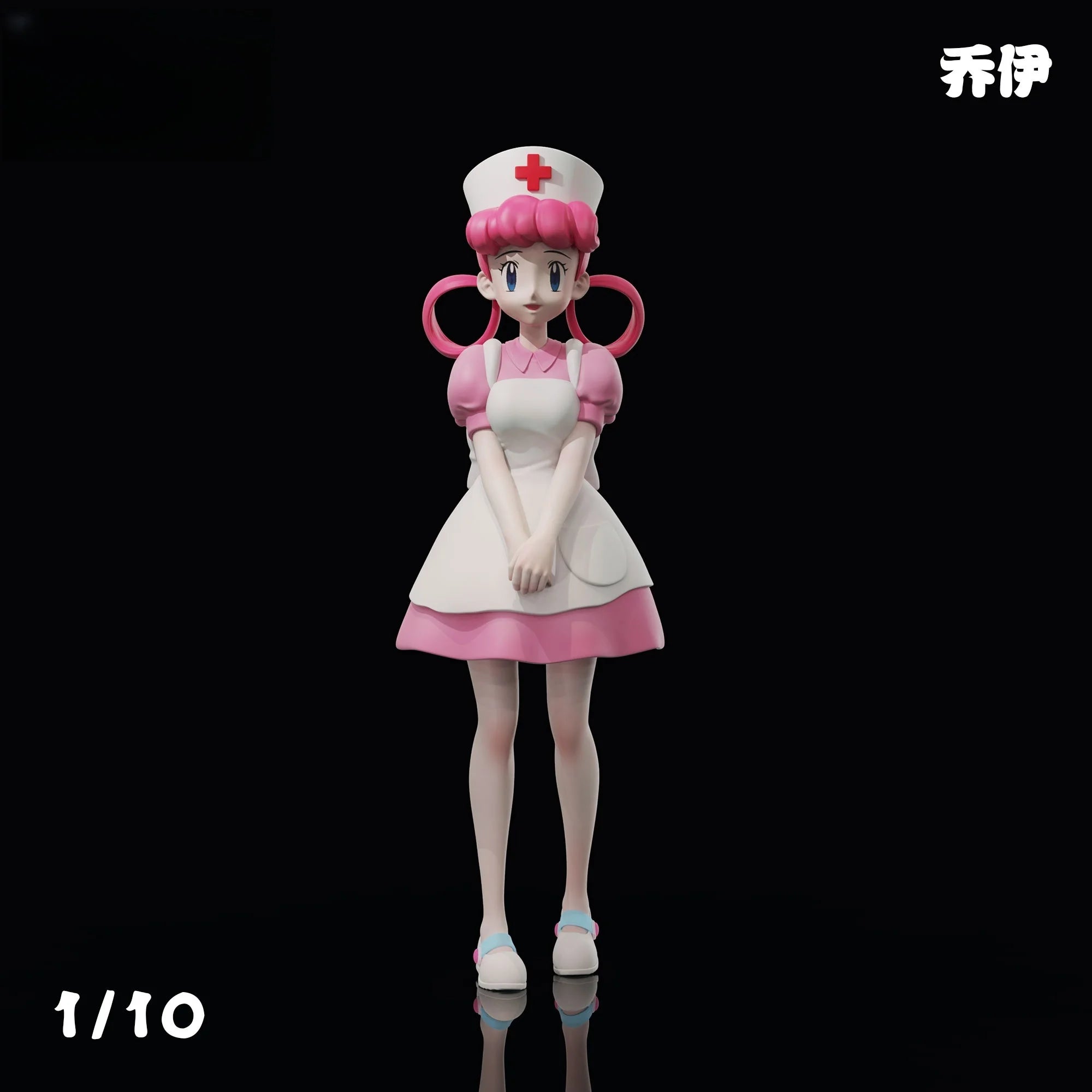 pokemon 1/10 3d Illustrated Handbook Completion Plan Series Team Chansey Nurse Joy Figures Resin Pu Figurine Decor Toy Gift