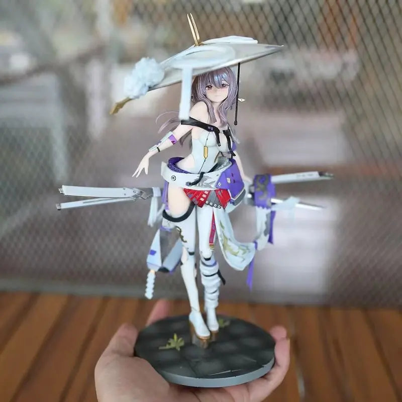 25cm Anime Nikki Red Lotus Victory Goddess Anime Gk Model Handmade Trendy Play Statue Periphery Collection Ornament Toy Gift