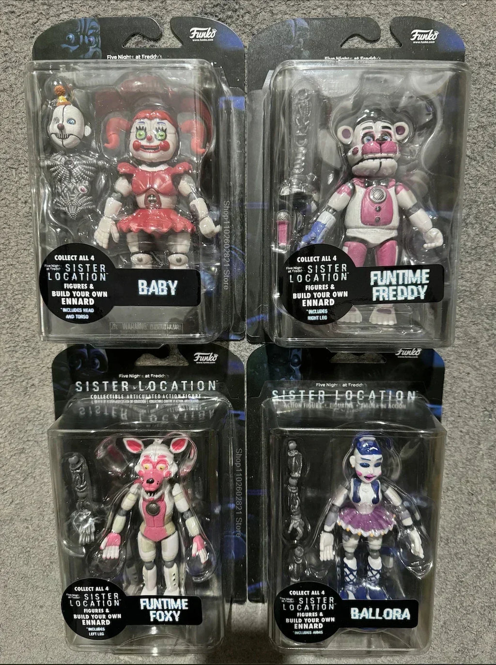 New Five-Inch FNAF Sister Location Action Figures Funtime Freddy Foxy Ballora