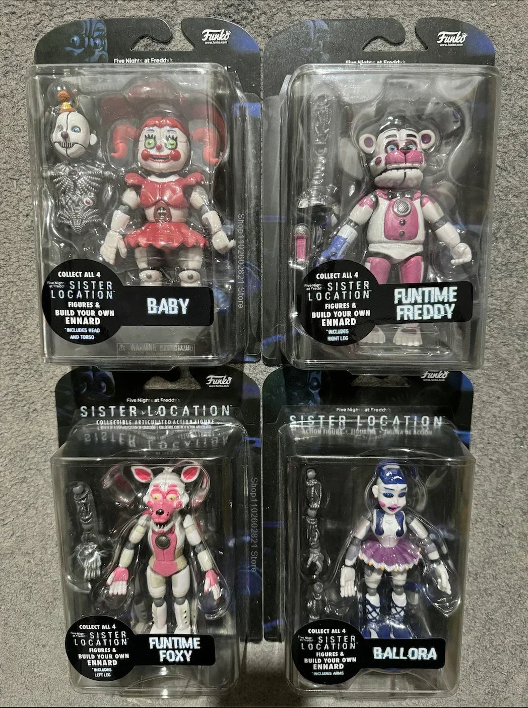 New Five-Inch FNAF Sister Location Action Figures Funtime Freddy Foxy Ballora