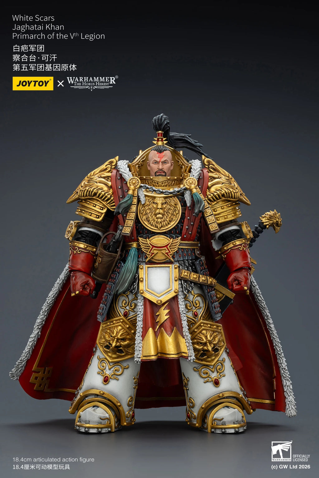 【Pre-sale】JOYTOY Warhammer The Horus Heresy White Scars Jaghatai Khan Primarch of The Vth Legion 1/18 Action Figure Toy Model