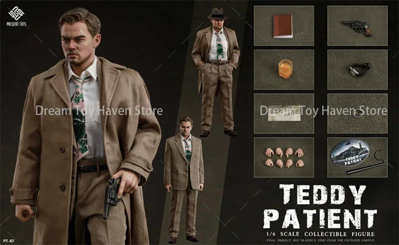 PRESENT TOYS PT-sp87 1/6 Scale Male Solider Leonardo Island Detective Full Set 12Inch Action Figure Model