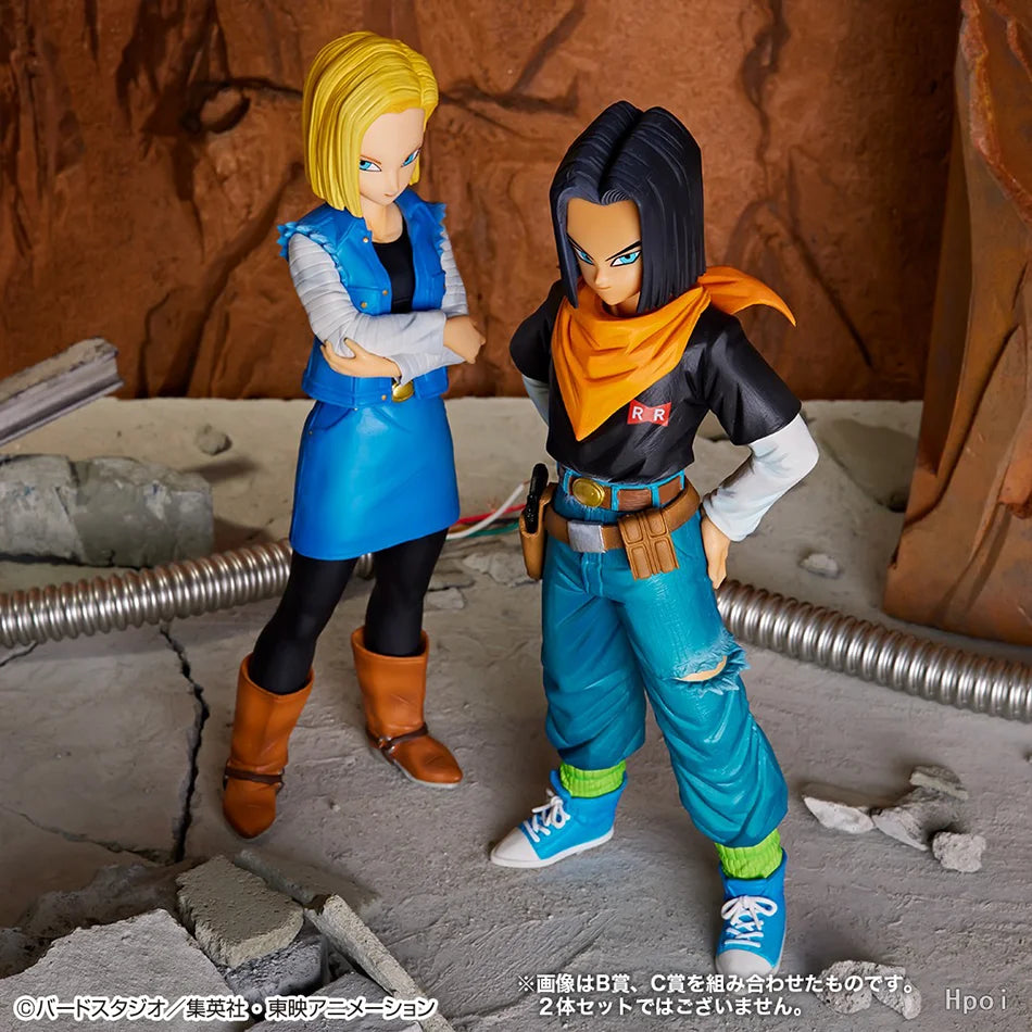 9,44 Zoll/24 cm Anime Dragon Ball Z Figur Android 18 und Android 17 PVC Actionfiguren Sammlung Modell Spielzeug Geschenke