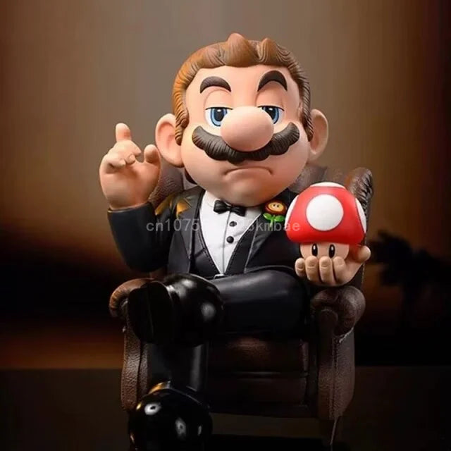 Фигура Super Mario Bros. Кръстникът, екшън фигурка Mario Puzo, фигурка играчки, колекция, модел 15,5 см, PVC гъба, подаръци за рожден ден