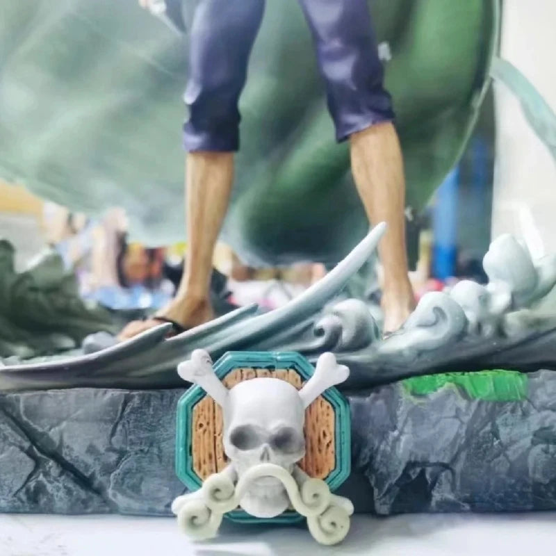 One Piece 32cm Silvers Rayleigh Action Figures Model Kit Anime Peripheral GK Toy Statue Holding Sword Desktop Ornament Boy Gift