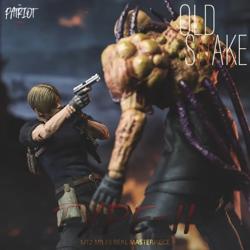 Pre-Order Patriot Studio 1/12 Scale Resident Evil 2 Nemesis Old Snake Anime Action Figure Model Doll Toys Hobby Collectible