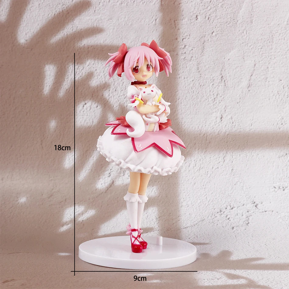 15CM Aniem Figure Puella Magi Madoka Magica Sitting Posture Madoka Action Figure Magic Girl Model Decor Statue Dolls Toys Gift