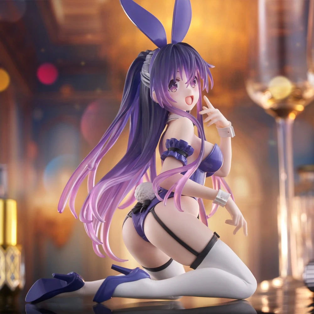 Anime Figure Yatogami Tohka figure bunny girl kneeling action figure Tokisaki Kurum figurine PVC Girl Model Toy Statue Gift 18cm