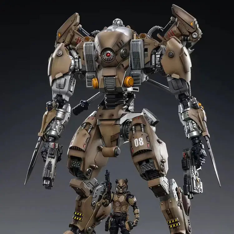 Official Genuine Joytoy Mecha, Steel Bone Robot Toy, Full Articulation Indust Equipped  Military Style Collectible Action Figure
