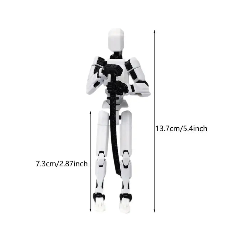 Toy Action Figure 3D Mini Action Figure With Full Body Movable Toy Models Multi-Jointed For Dining Table Coffee Table Desk