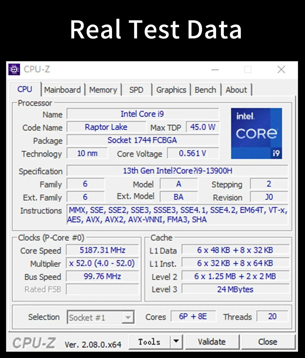 ERYING DIY-Motherboard mit Onboard-Core-CPU-Interpose-Kit i9 13900H i9-13900H DDR4 Gaming-PC Desktop-Computer Montageset