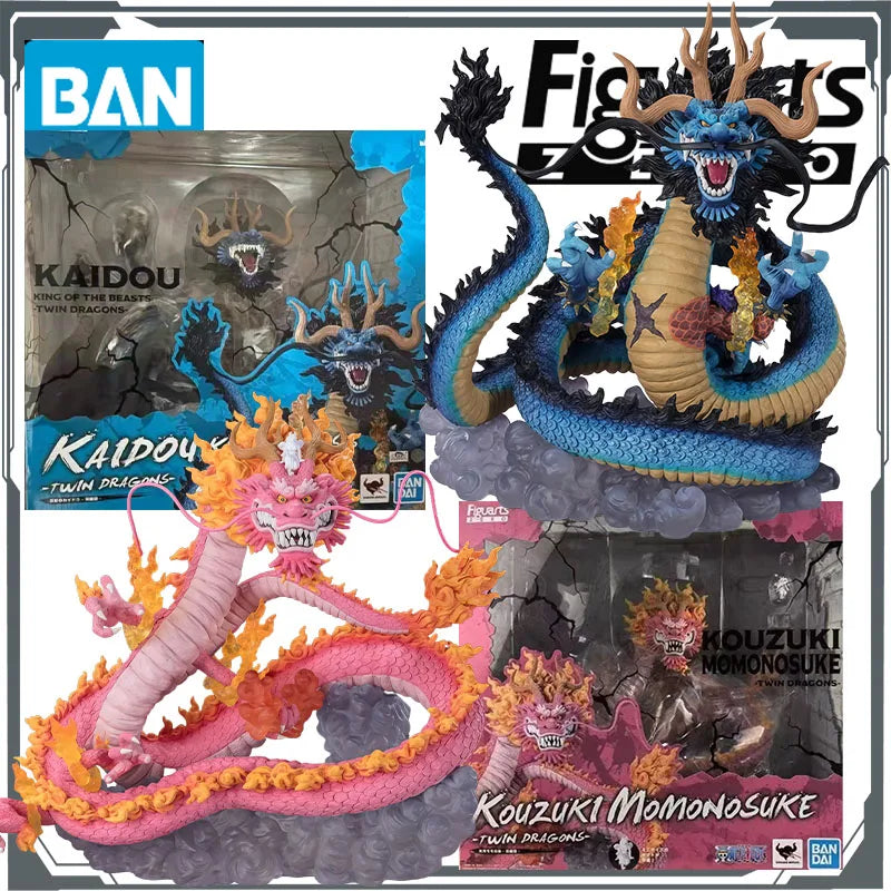Bandai Original FiguartsZERO One Piece Kozuki Momonosuke & Beast Kaiduo Anime Figures Toys for Boys Christmas Gift Collectible