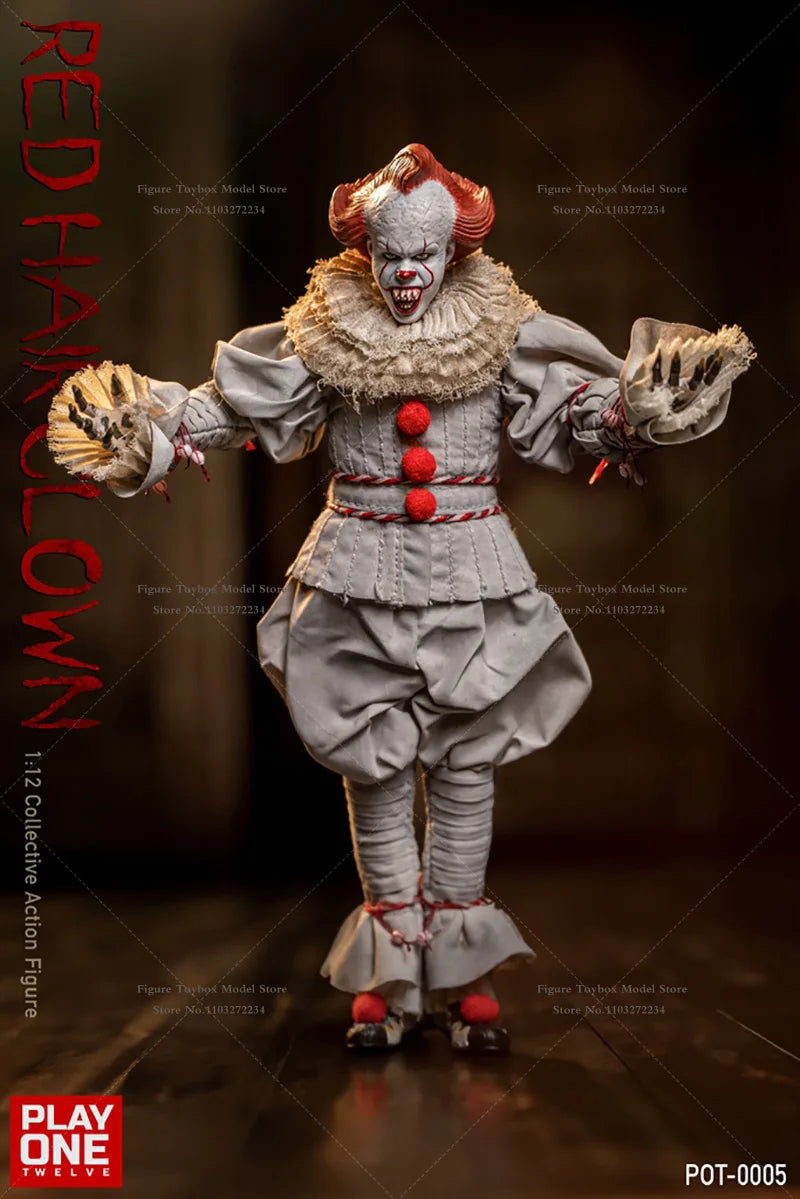 Play One Twelve POT-0005 1/12 Clown mit roten Haaren, bewegliche Figur, klassische Filmrolle, humorvoller Schauspieler, Mini-Soldatenmodell, 15,2 cm, komplettes Set