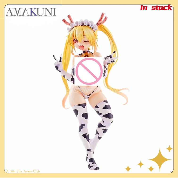 In Stock Original AMAKUNI Miss Kobayashi's Dragon Maid Tohru Cow Swimsuit Anime Figure Collection Model Gift Toys