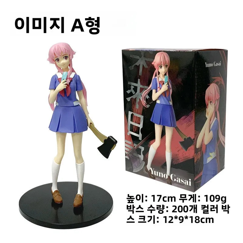 Future Diary REDIAL Anime Figure School Orm Schooirl Model Collectible PVC Static Figure for Fans and Collectors