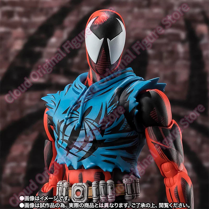 In Stock 100% Original Bandai S.H.Figuarts Scarlet Spider Spider-Man：Across The Spider-Verse Anime Figure Toy Decoration