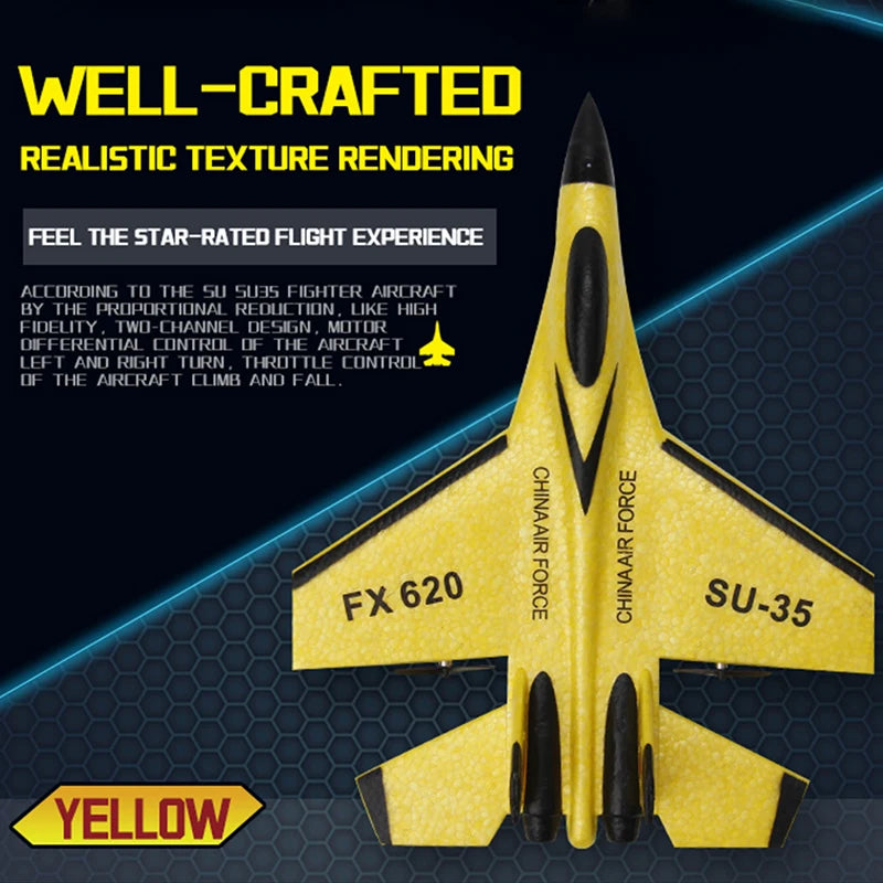 RC пяна самолет SU-35 самолет 2.4G радиоуправляем планер дистанционно управление изтребител планер самолет пяна момчета играчки за деца
