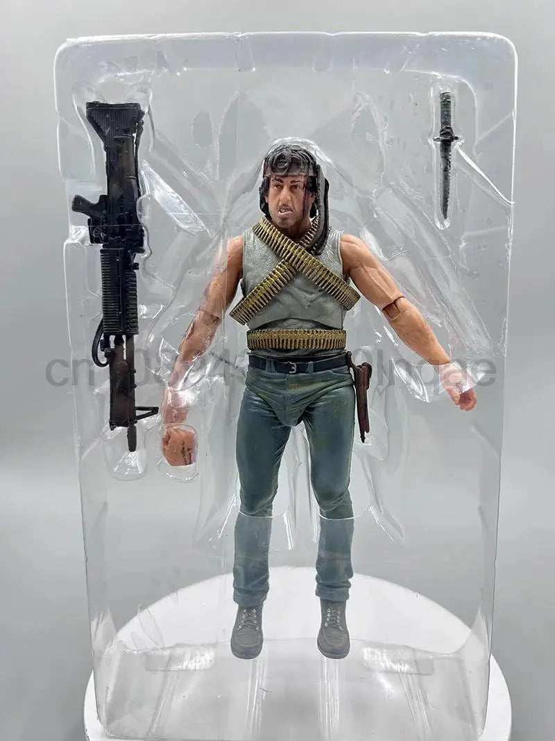 NECA Figure First Blood John J Rambo Stallone Action Figure Rambo 2015 Ver. Special Forces Soldier Avenger Sylvester Film Model
