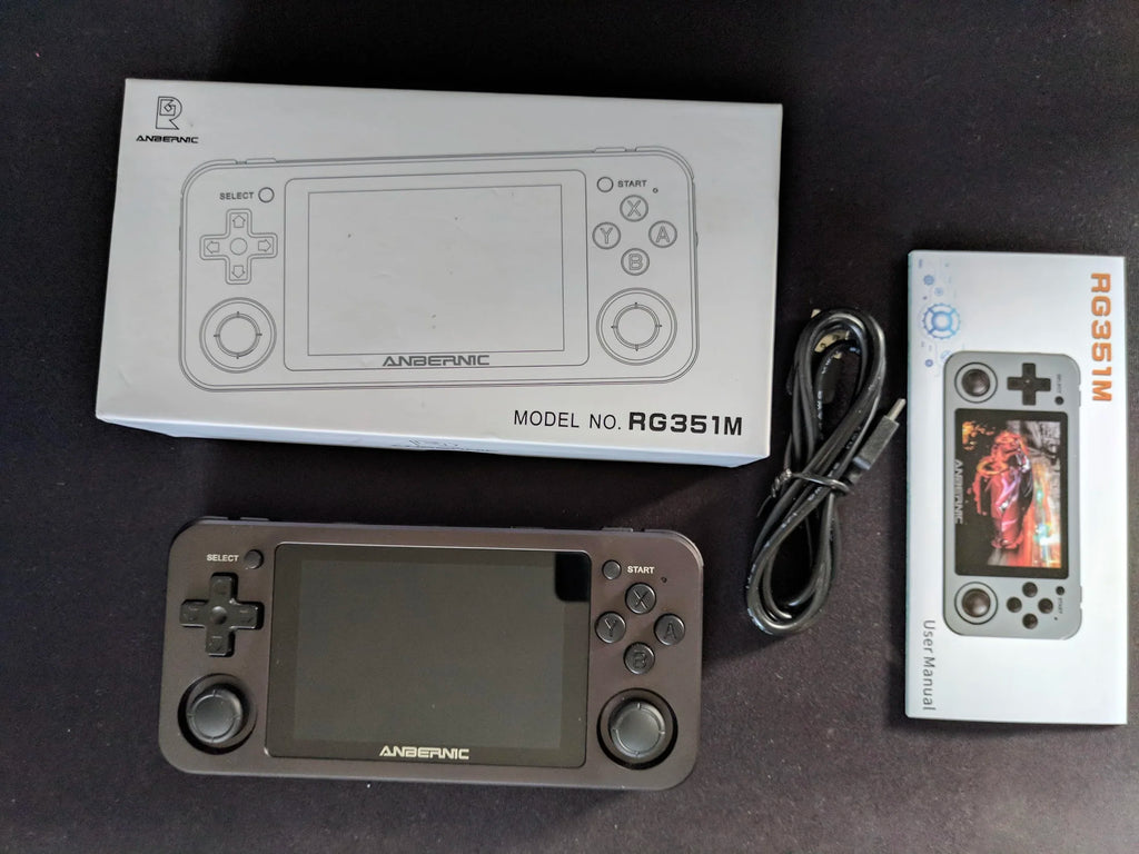 Original RG351M Game Console 3.5-inch IPS Screen 1GB+64GB Retro Handheld DS GB GBA GBC WSX MSX N64 SMD MAME Games WiFi Connect