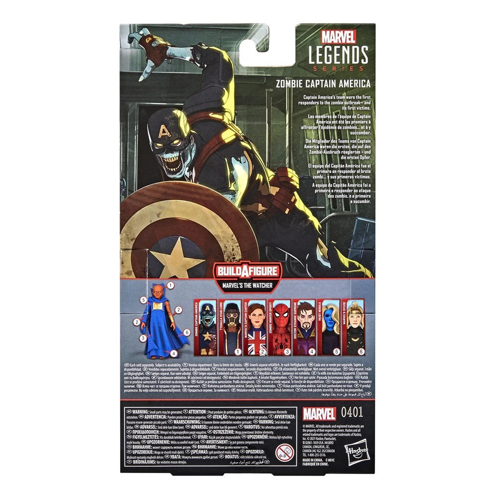 [In-Stock] Hasbro Marvel Legends Series Zombie Captain America (What If...?) 15cm Collectoble Action Figure Model Ornament Toys