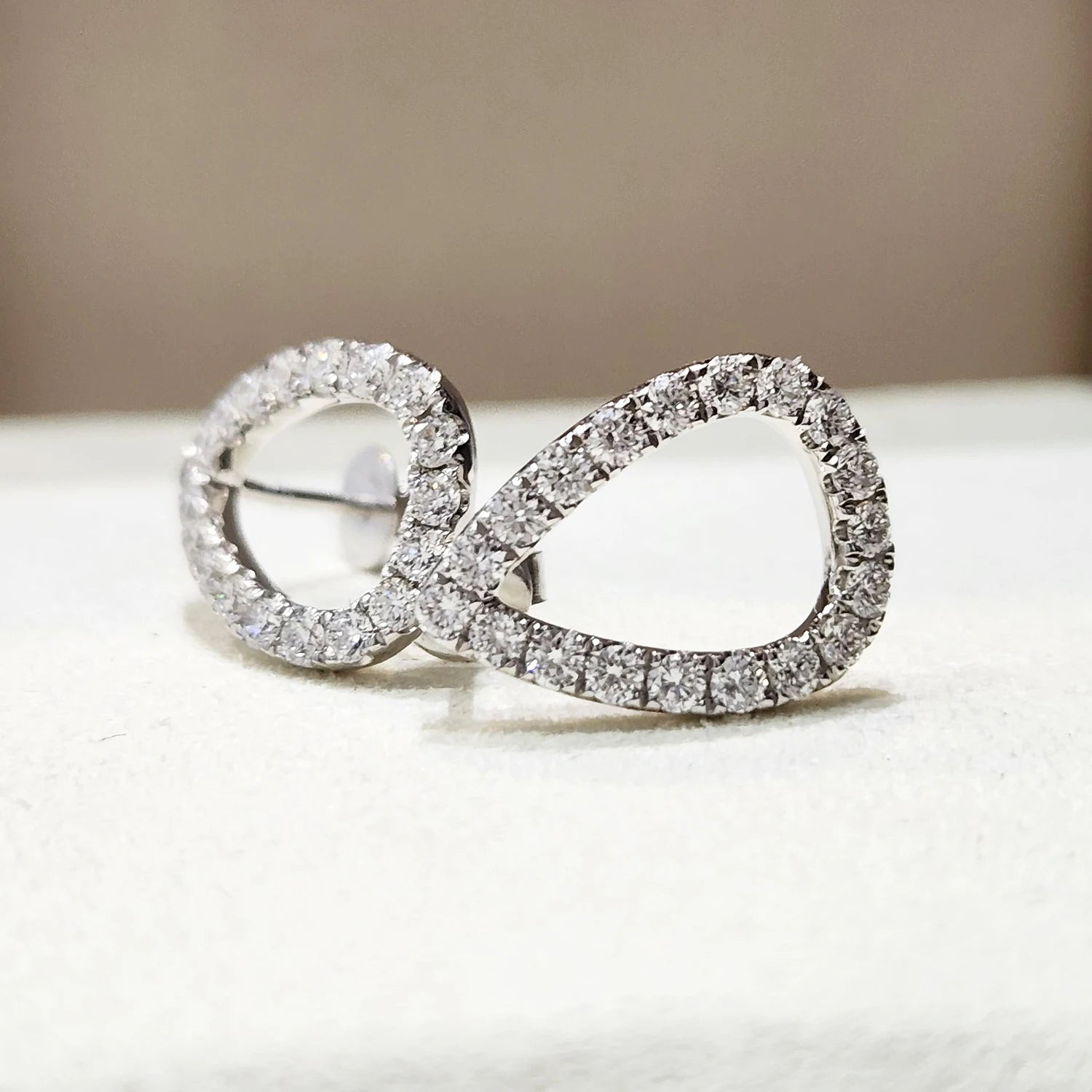 Custom Real Platinum PT950 Stud Earrings Women Anniversary Wedding Earrings Water Drop Moissanite Diamond Drop Earrings Trendy