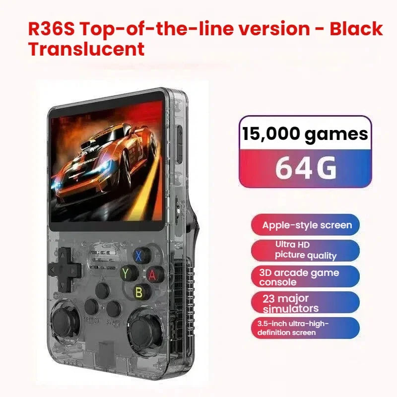 Upgrade The Open Source Handheld R36S Handheld Game Console PSP Classic GBA Portable Retro Arcade HD Big Screen.