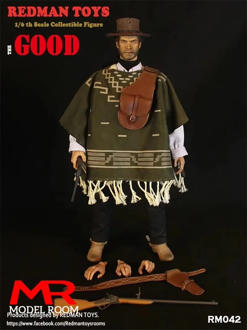 REDMAN TOYS RM042 RM043 RM044 1/6 The Western Cowboy GOOD BAD UGLY Action Figure 12'' Male Soldier Figure Collectible Model Toy