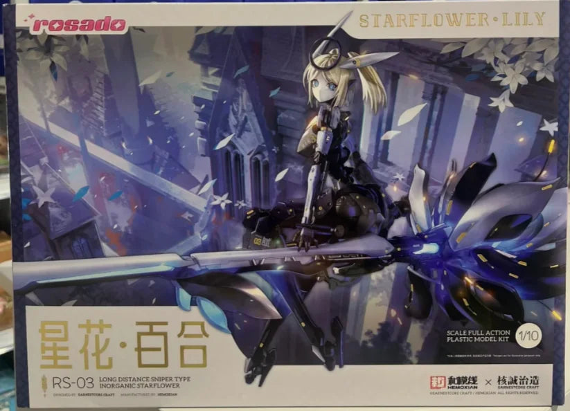 1/10 HEMOXIAN Rosado RS3 Full Action Plastic Model Kit Starflower Lily Assembly Anime Figure Robot Girl Collectible Toys FS