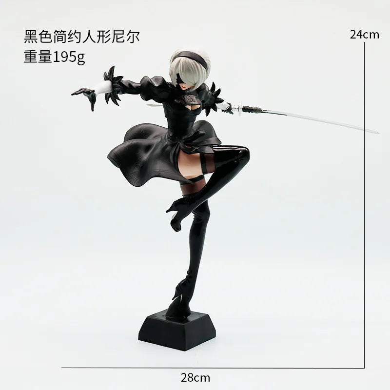 Nier Automata Yorha 2b Figure Anime Game Pvc Collectible Statue Pc Case Decoration Desktop Ornament Action Figure Model Toy Gift