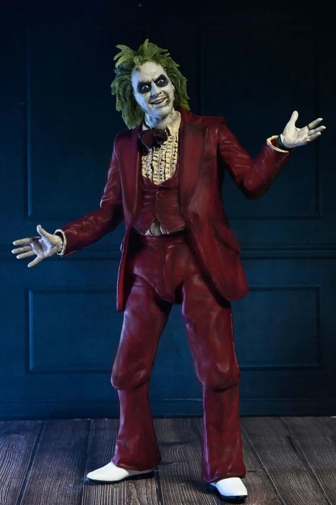 NECA 57305 Toys Beetlejuice Beetlejuice Action Figure Ultimate "Red Tuxedo" Beetlejuice 18 cm Collection Original Doll Gift