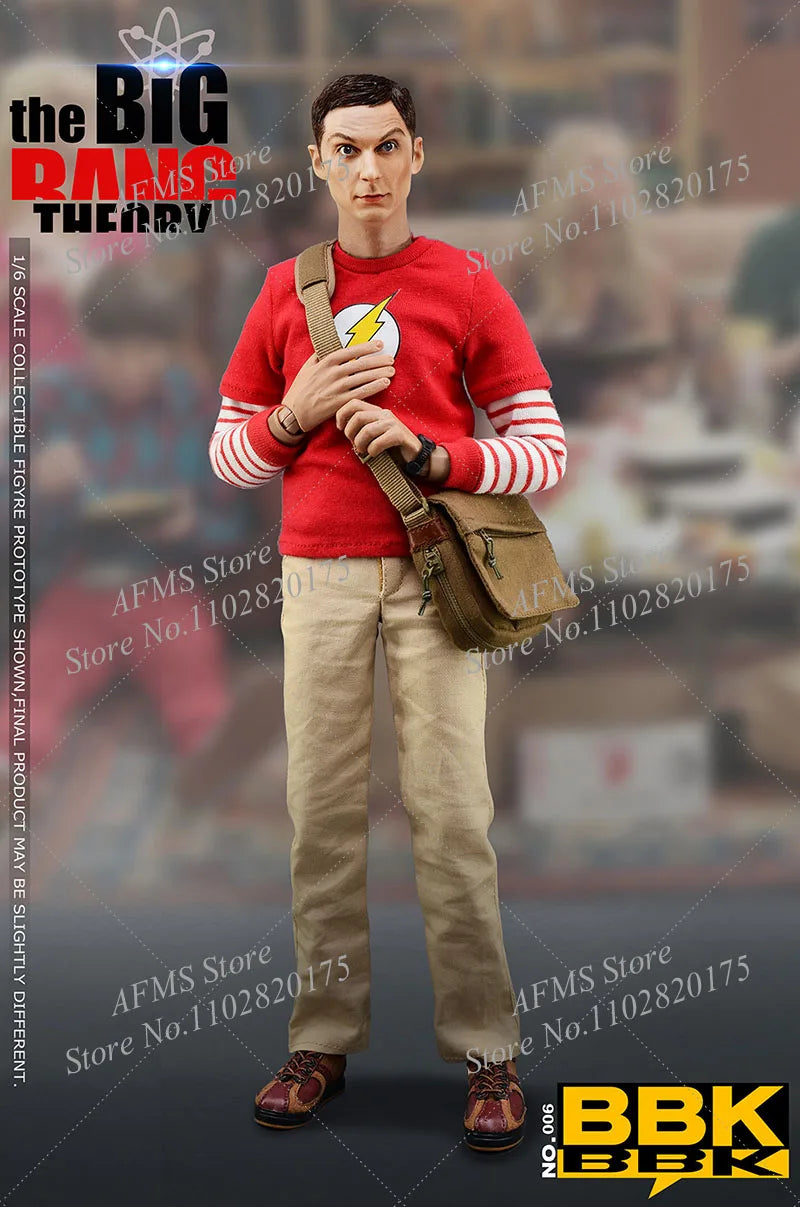 Original BBK006 1/6 Scale Male Soldier Sheldon Lee Cooper Jim Parsons 12'' Full Set Action Figures Model Toys For Fans Gift