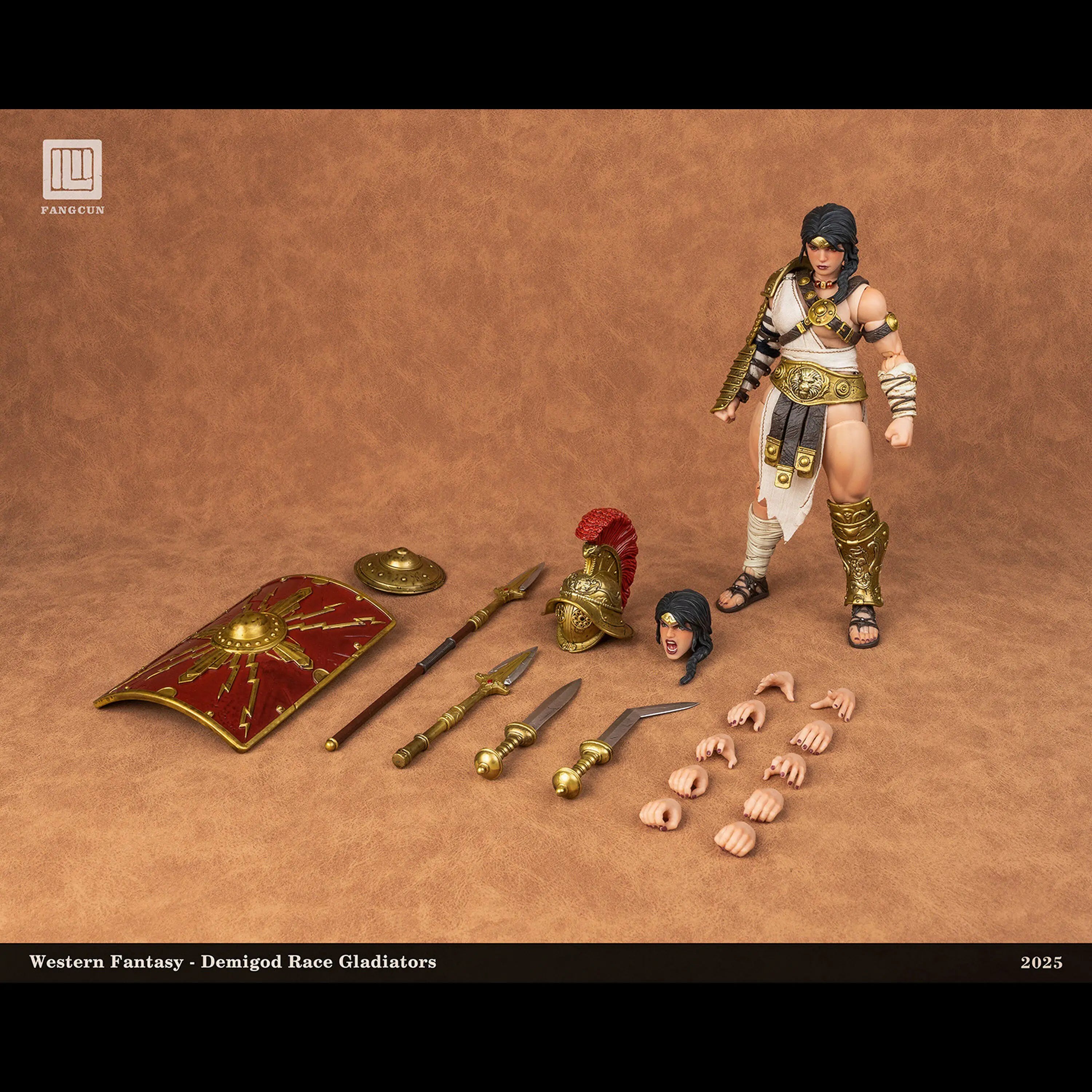 Fangcun Studio 1/12 Demigod Gladiator Achilia Movable Figure High Quality Fine Design
