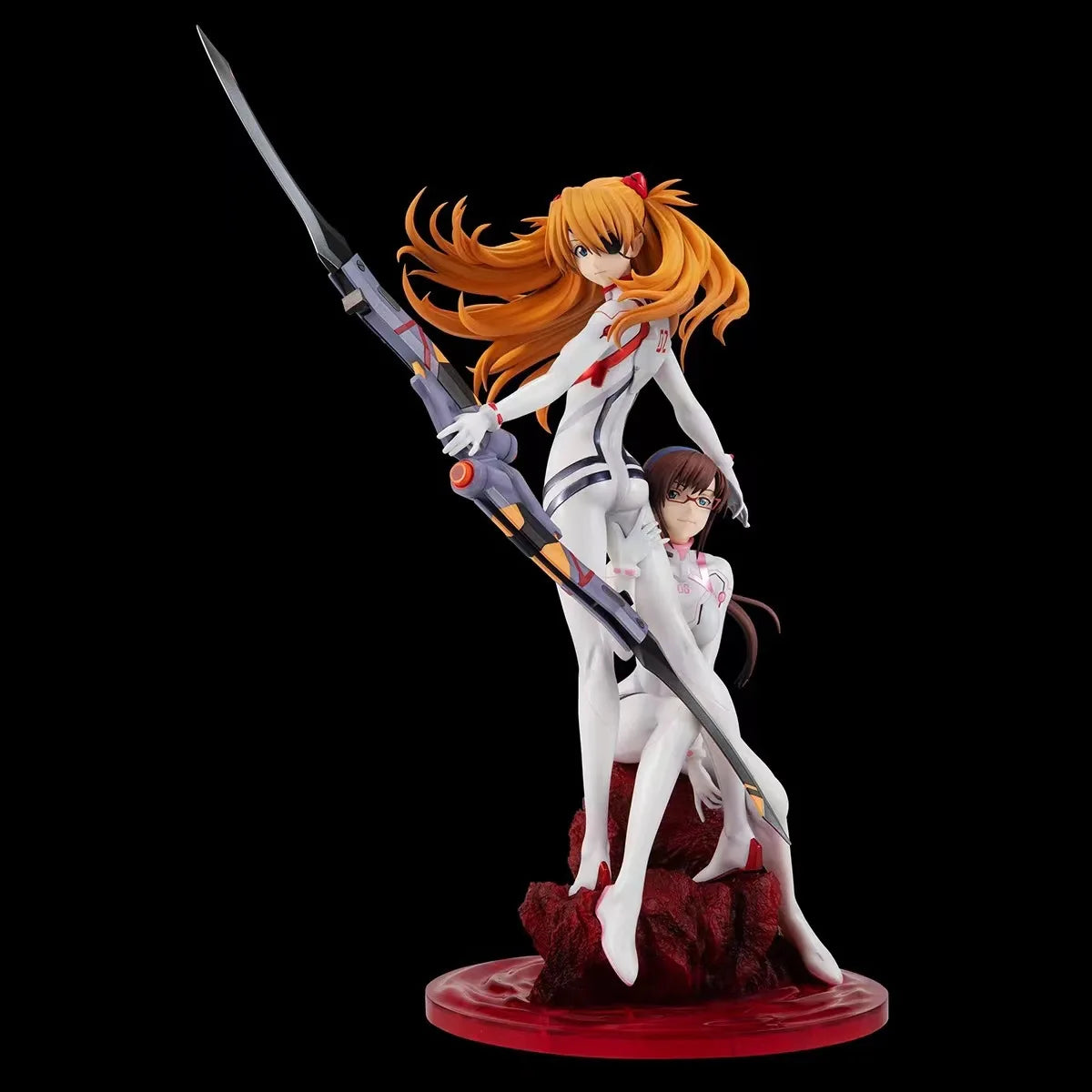 Eva 27cm Asuka Mari Makinami Action Figures Garage Kit Anime Bishoujo Model Double Character Peripheral Toy Statue Ornament Gift