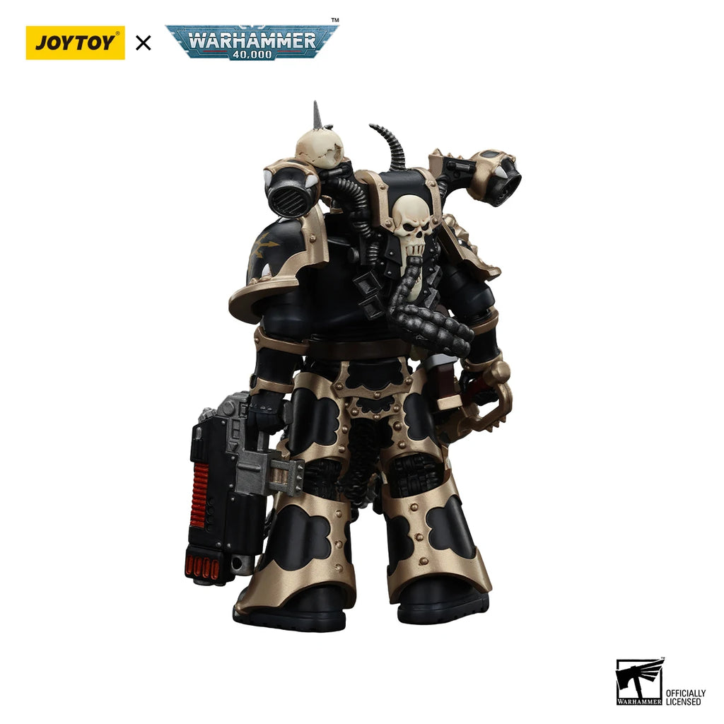 [IN STOCK] JOYTOY Warhammer 40K 1/18 Action Figure Chaos Space Marines Black Legion Chosen with Combi-melta and chainsword