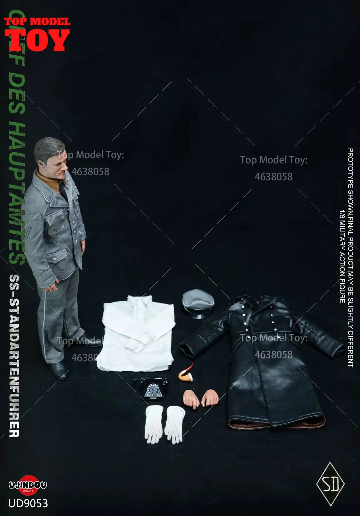 2026 Q1 UJINDOU UD9053 1/6 Scale Austrian Male Actor Full Set Action Figure Model Bastard Image 12'' Soldier for Collectible Toy