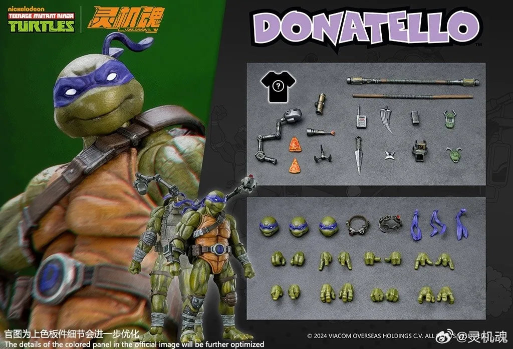 【SF】JOYTOY TMNT 1/19 Action Donatello Michelangelo Leonardo Raphael  Donatello Figure Model Toys Gifts Collection Ornaments