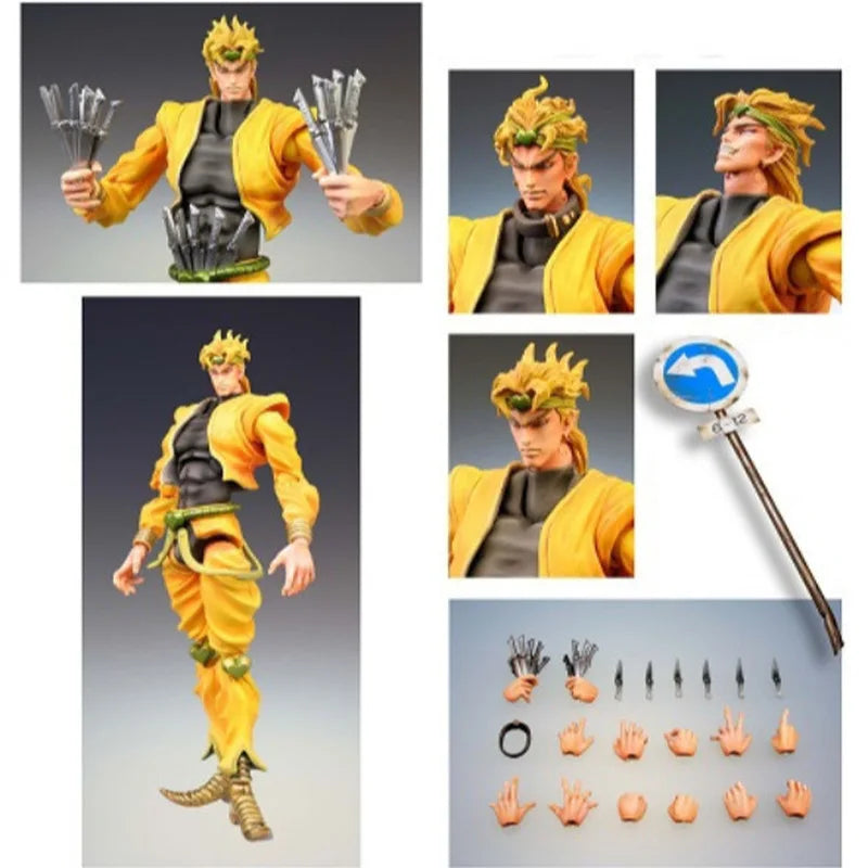 New 17cm Jojo'S Bizarre Adventure Stardust Crusaders Kujo Jotaro Dio Brando Anime Action Figures Model Collection Toys
