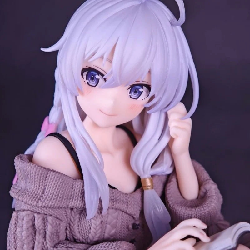 1pc Devil's Journey Sweater Elaine Hand made Cartoon anime Beautiful Girl Chassis Desktop Decoration Model Gift