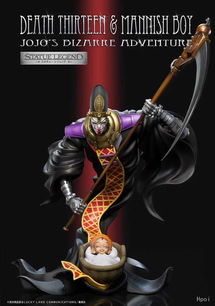 【In Stock】Original MEDICOS-E Di Molto Bene Stardust Crusaders DEATH THIRTEEN & MANNISH BOY Figure Toy Model Ornaments