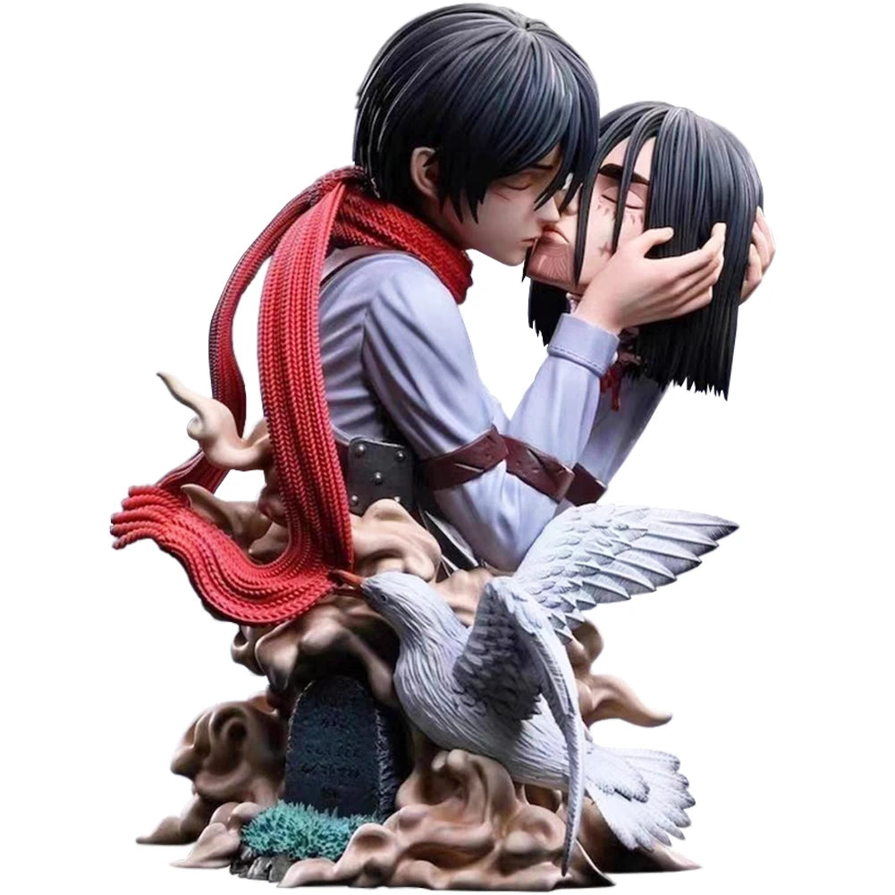 Anime Titan figure Eren Jaeger action figure Eren Kiss of Death figurine Doll PVC bust Model Toys Collect Statue Gift 22cm