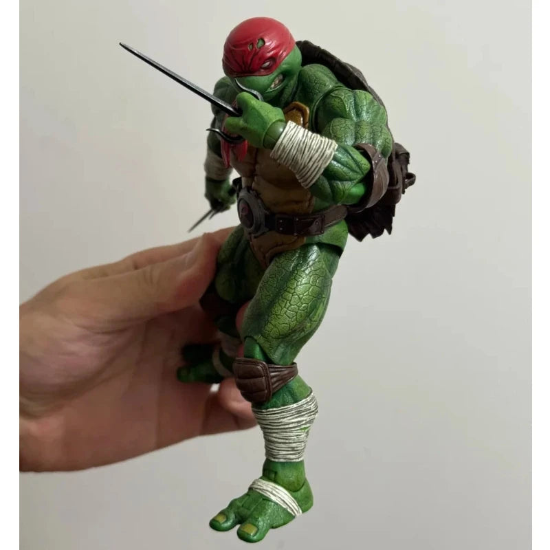 Original Lingjihun 1/12 Ninja Raphael Leonardo Action Figure Pvc Figurine Collect Hobby Toy Christmas Gift  Anime Fans In Stock