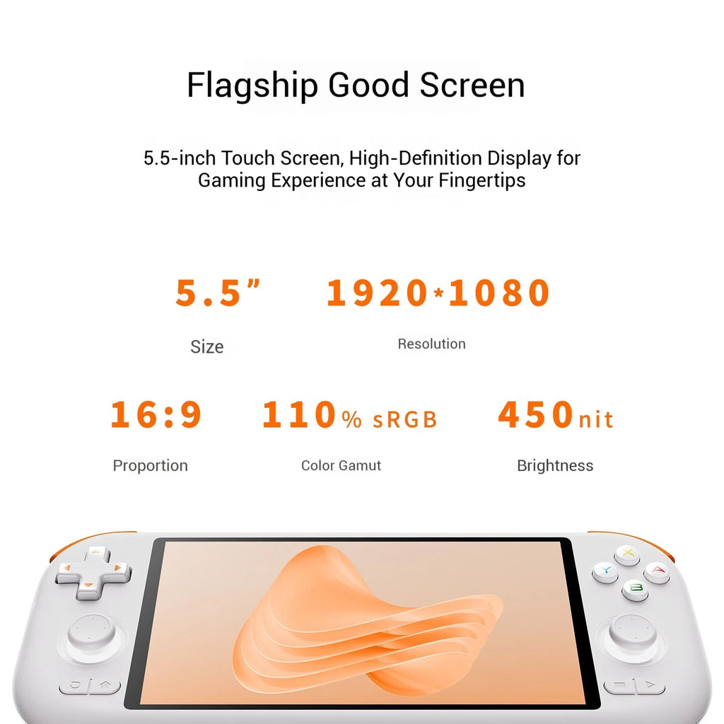 MANGMI AIR X Gaming Konsole Snapdragon 662 Mit 5000mAh Batterie 5,5-zoll Bildschirm RGB Halle Joystick Halle Linear Trigger Handheld