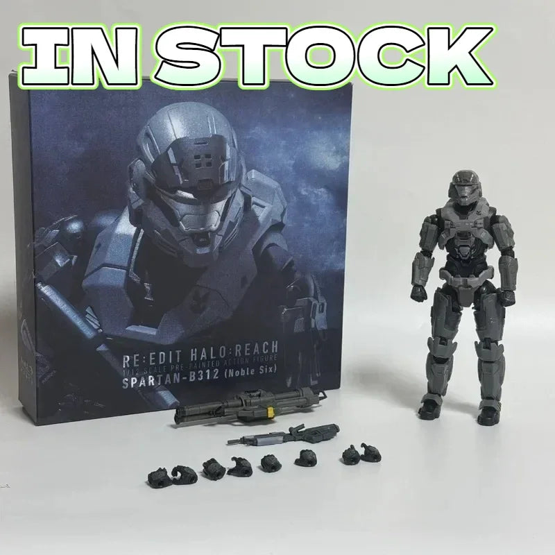 NEW-HOT Spartan-B312 Noble Six Garage Kit Anime Peripherals Manual Action Figure Model Desktop Ornament Otaku Anime Game  Gifts