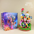 Super Mario Bros Familienporträts Figur Super Mario Bros 27cm Anime Figuren Mario Actionfigur Klempner Statue Modell Spielzeug Geschenk