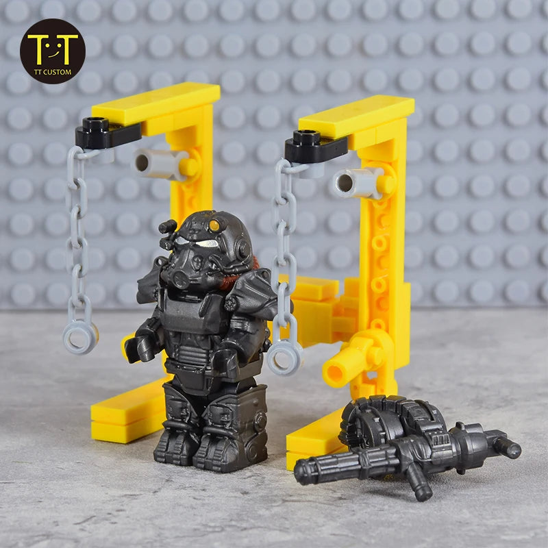 1PCS Military Soldiers Mini Anime Action fallouts Figures Weapons Robot Mecha Building Blocks Bricks DIY Toys for KIDS gift