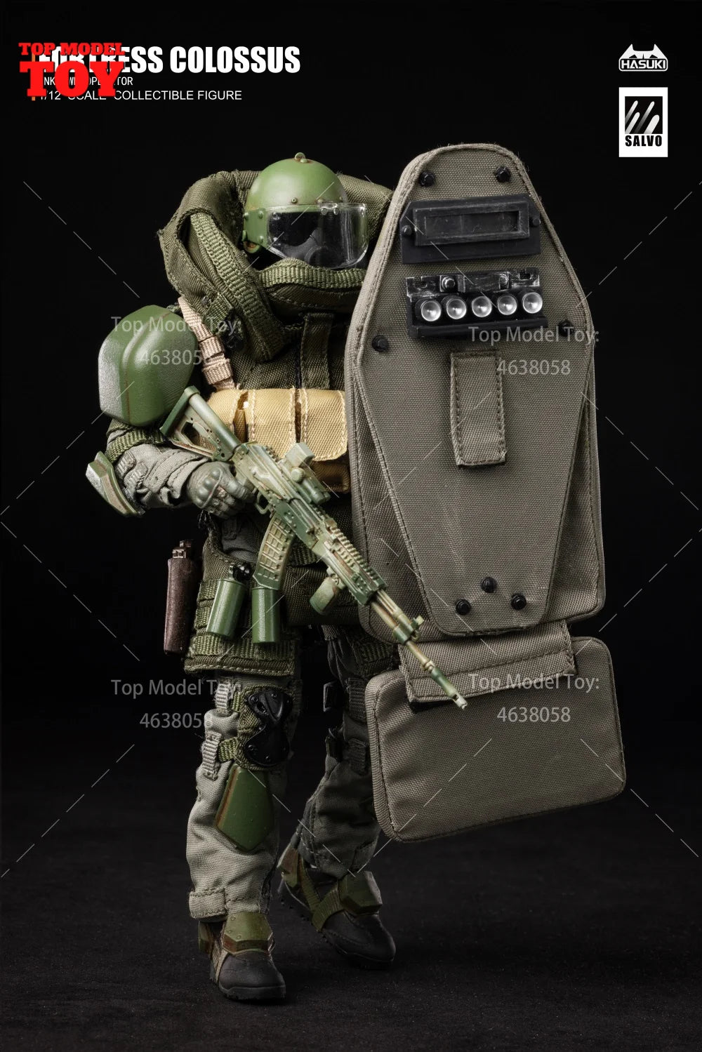 HASUKI SA02 1/12 Scale Black Action Second Bullet Male Shield Soldiers with Weapon Full Set 16cm Action Figure Dolls Model Toys