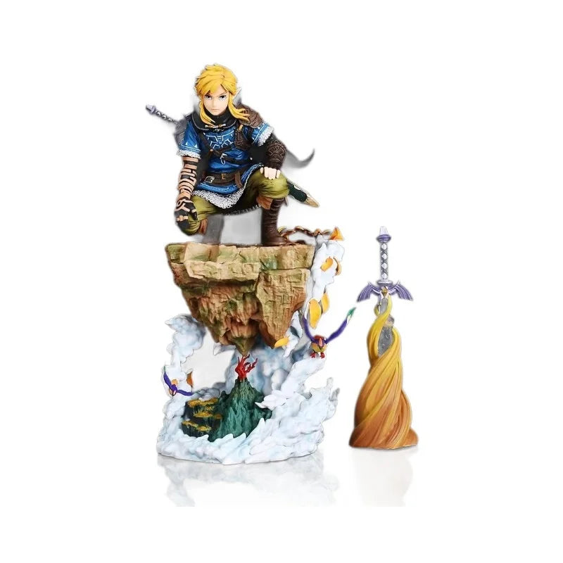 In Stock 38cm The LegenOf Zlda Game Figure Link Figurine Gk Pvc Statue Collectible Model Desktop Ornament Toy Custom Toys